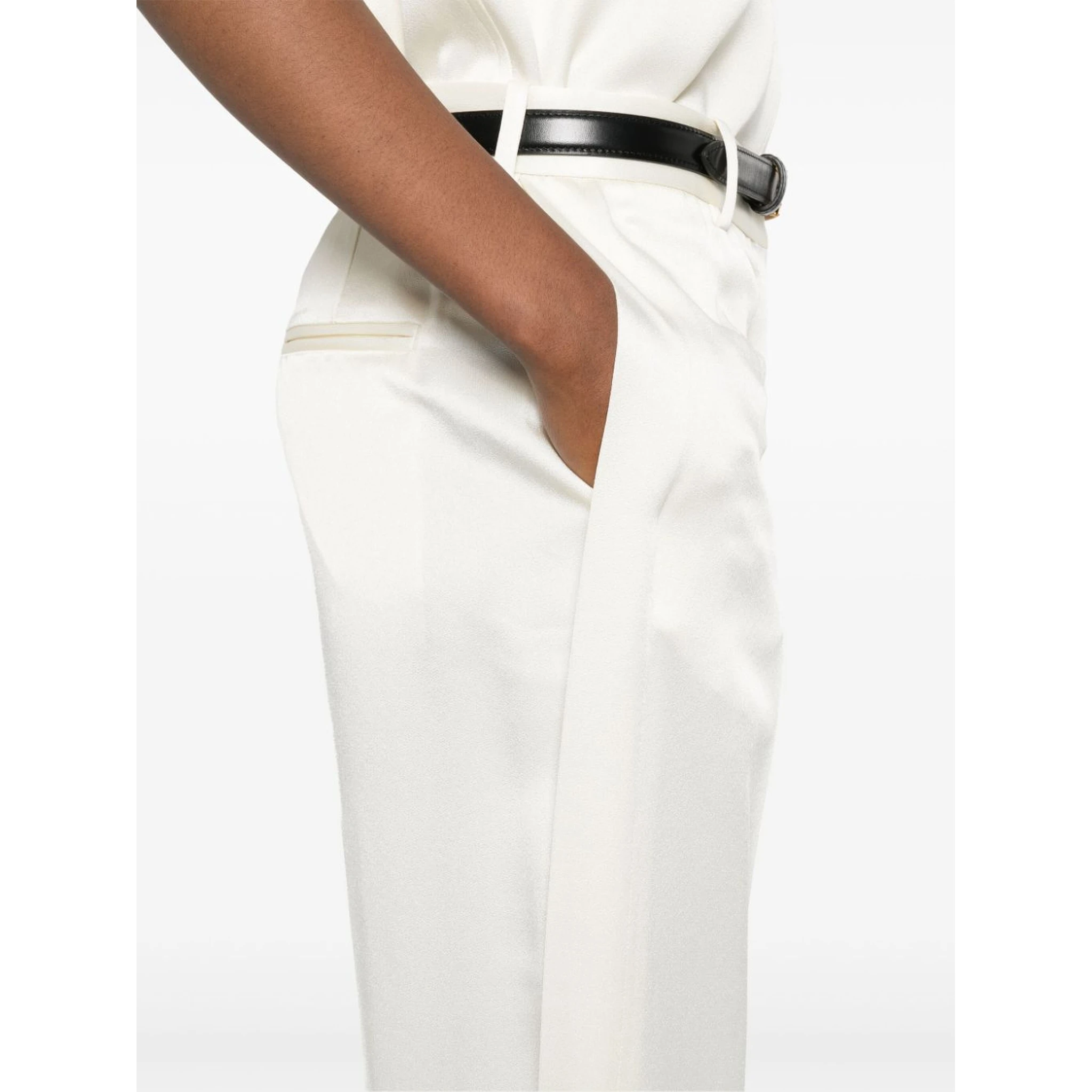 crepe de chine trousers