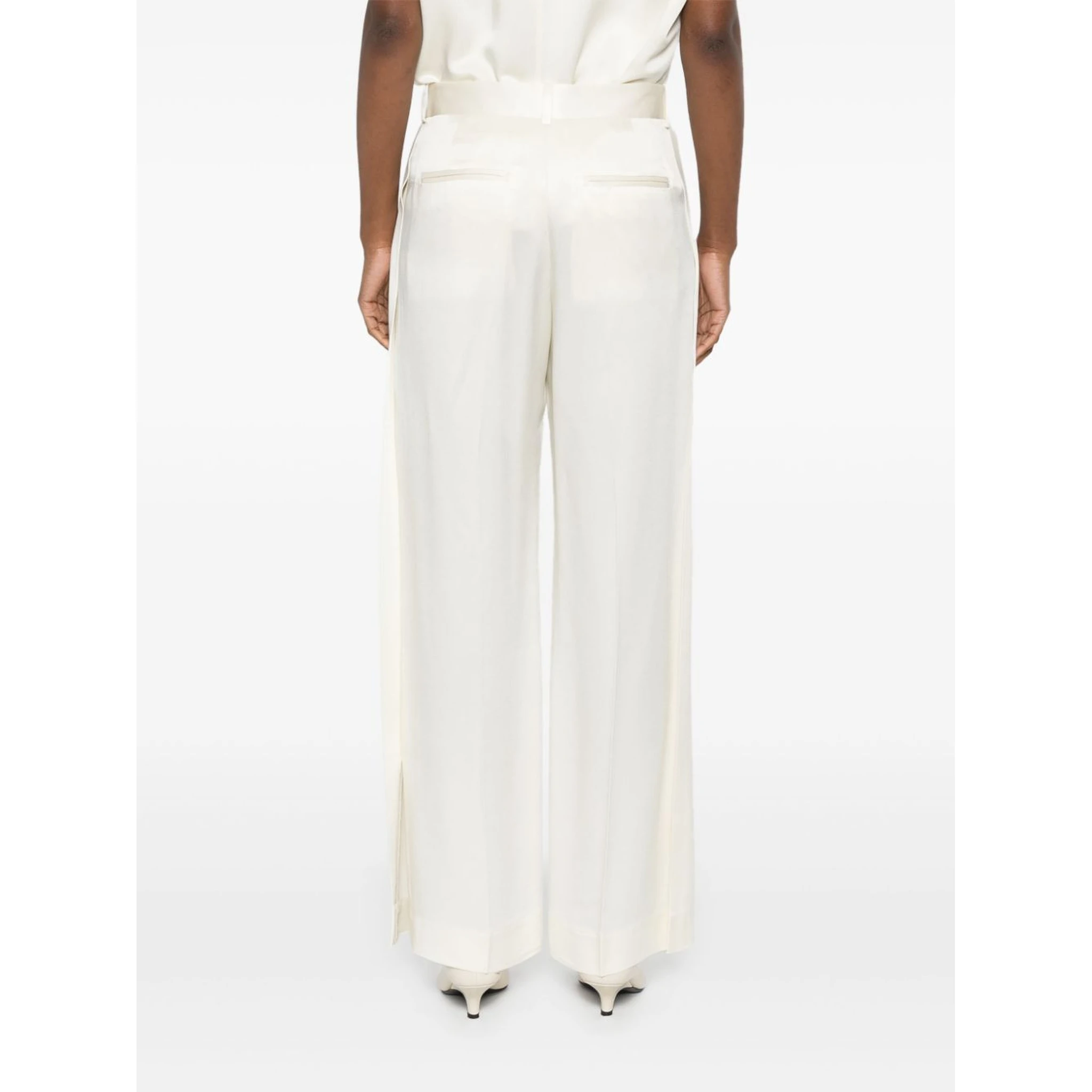 crepe de chine trousers