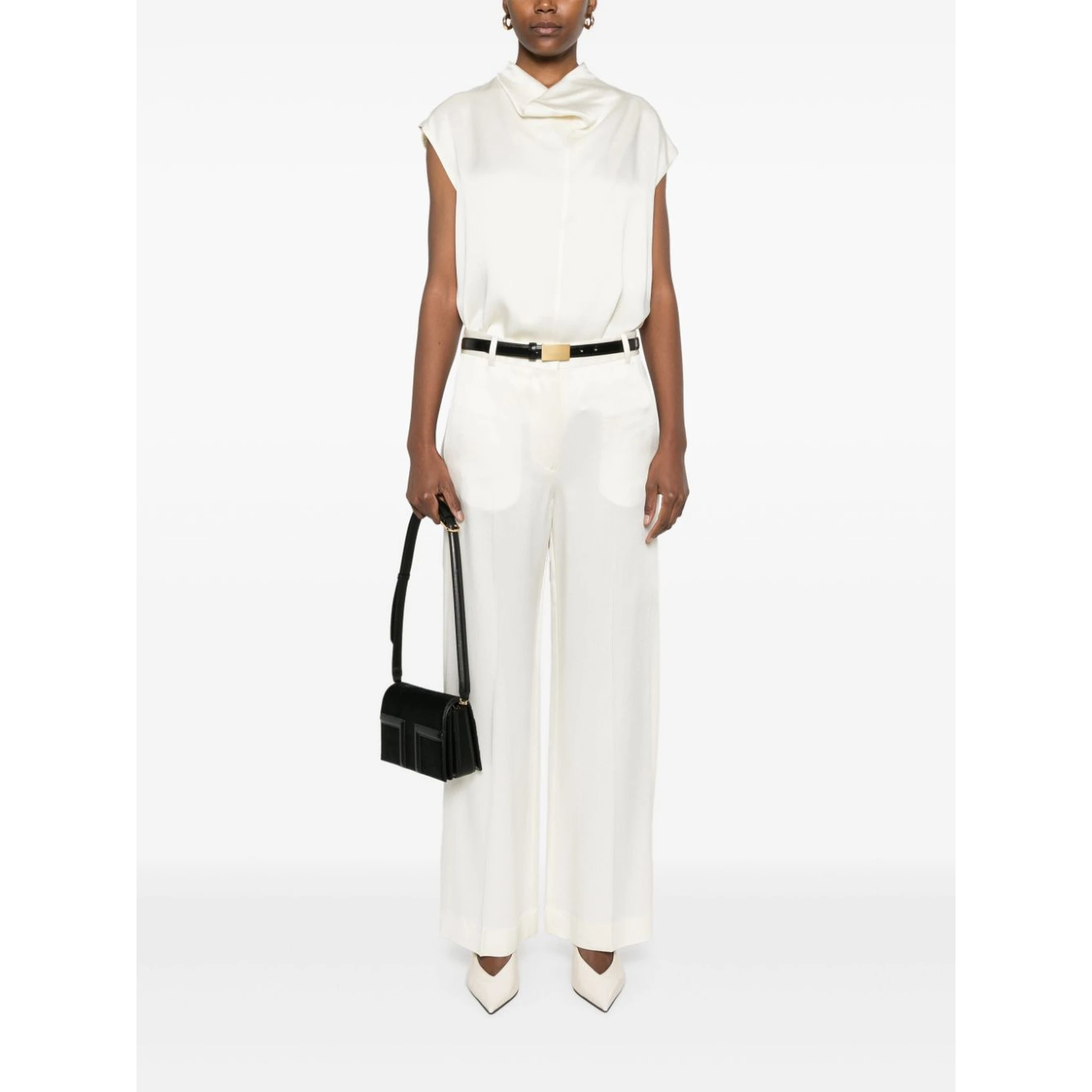 crepe de chine trousers