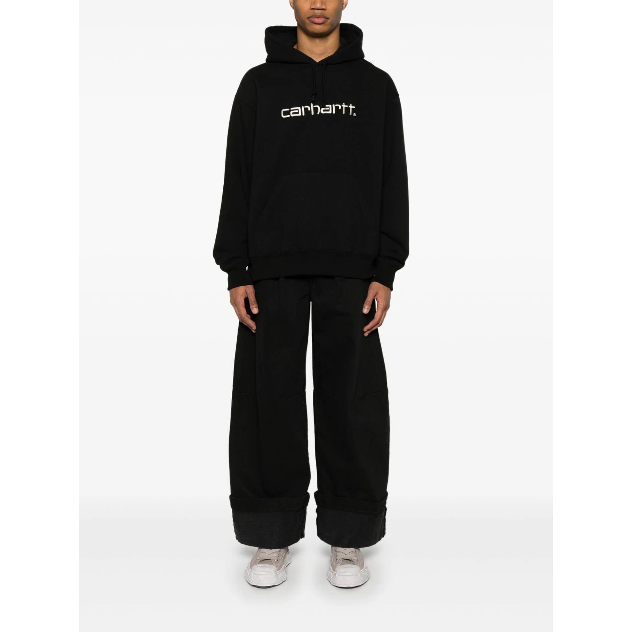 Pre-owned Men's Marley Print French Terry Cotton Carhartt Hoodie In Black