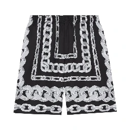 Medusa Chains silk shorts