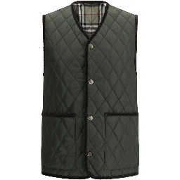 diamond-quilted gilet
