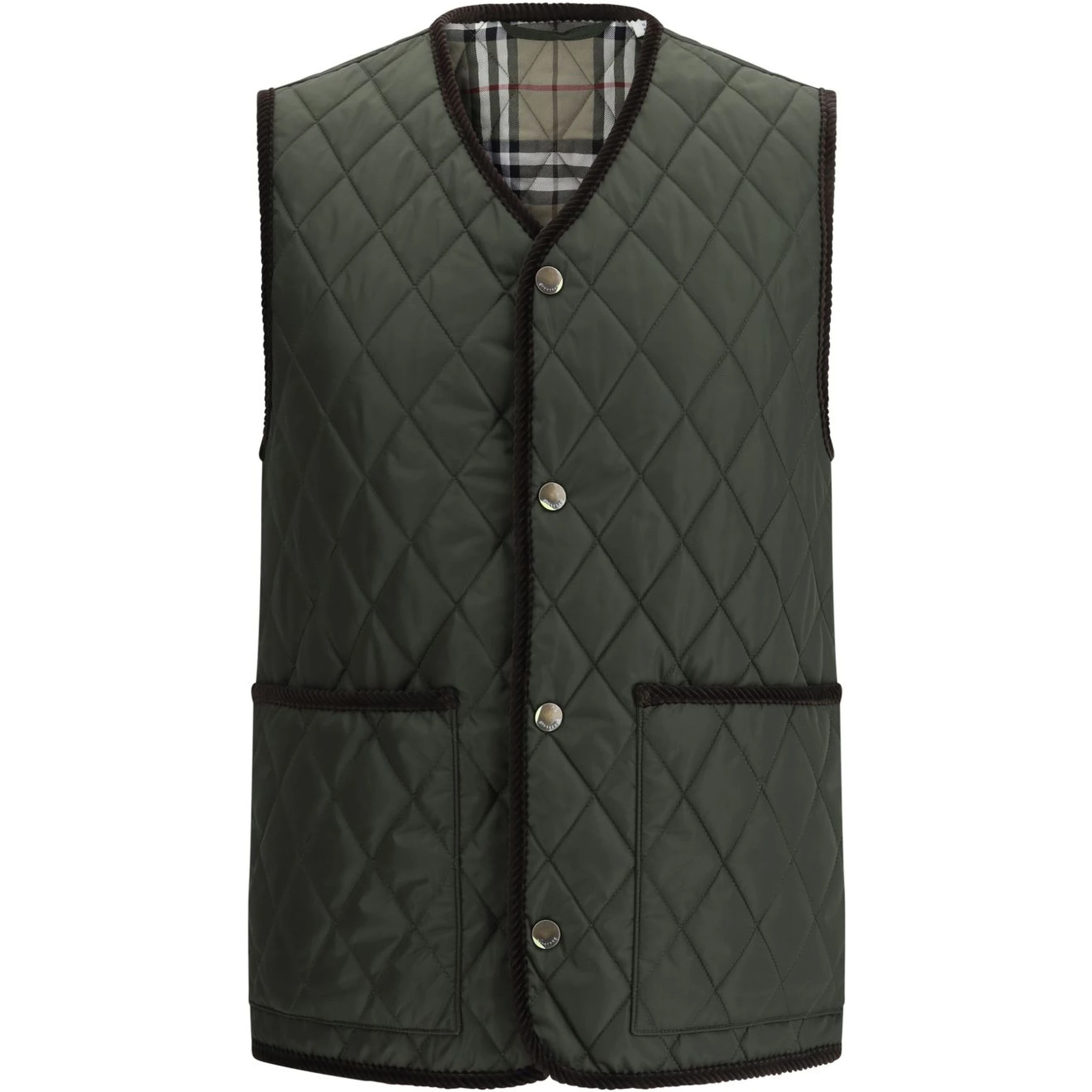 diamond-quilted gilet