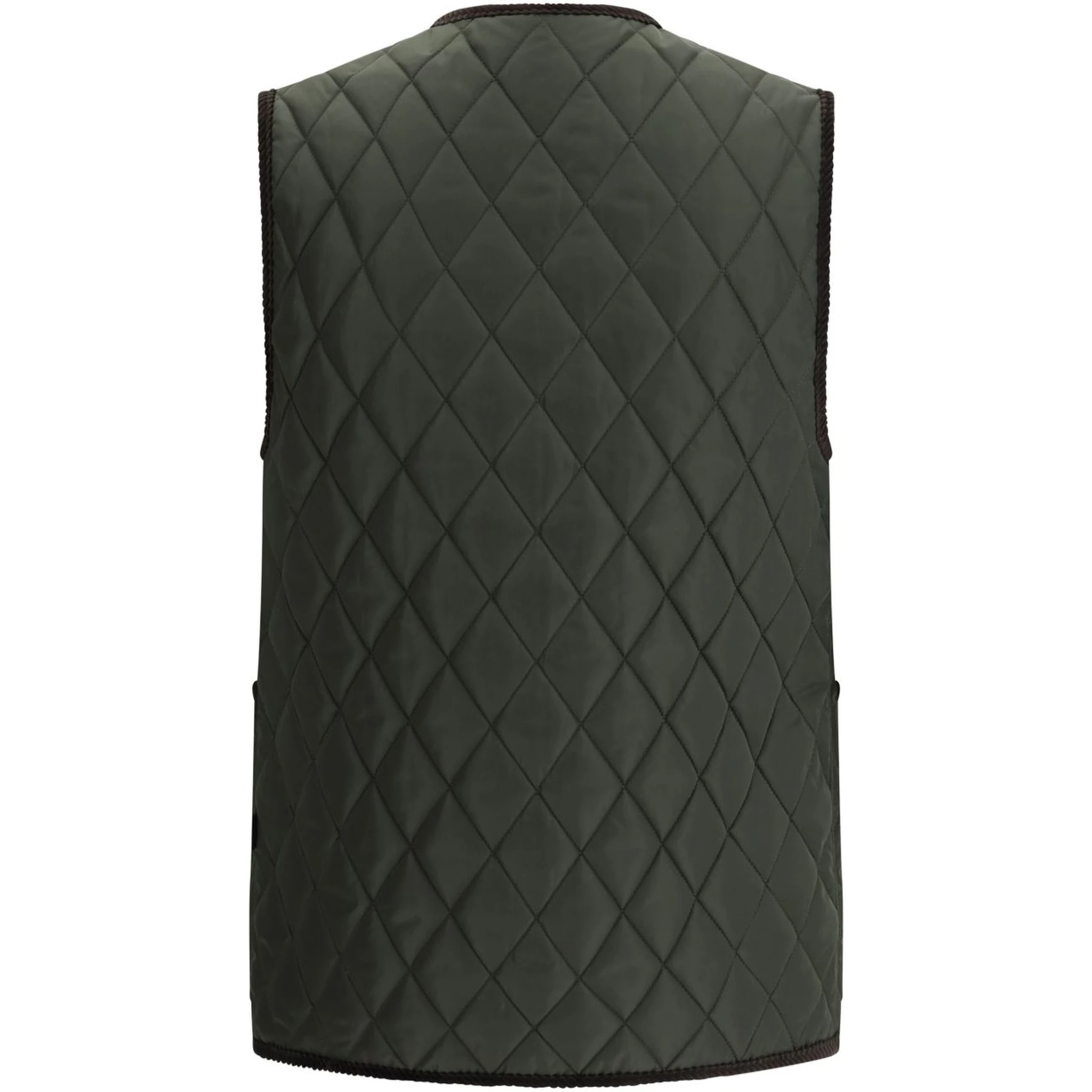 diamond-quilted gilet