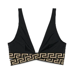 Bikini Top With Greca Bands In Black