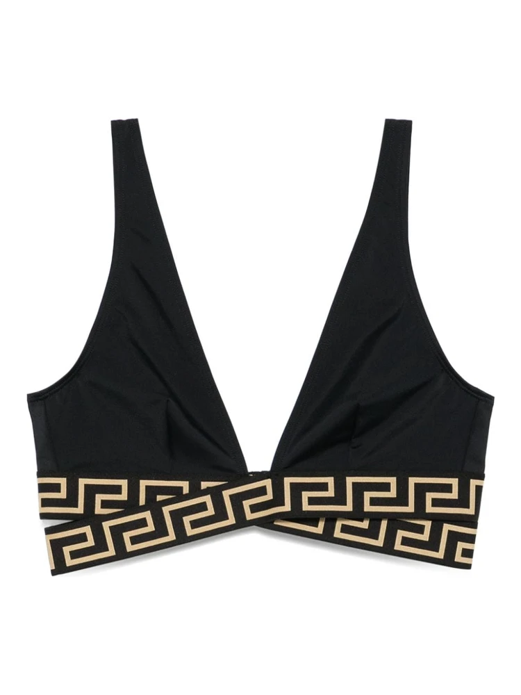 Bikini Top With Greca Bands In Black