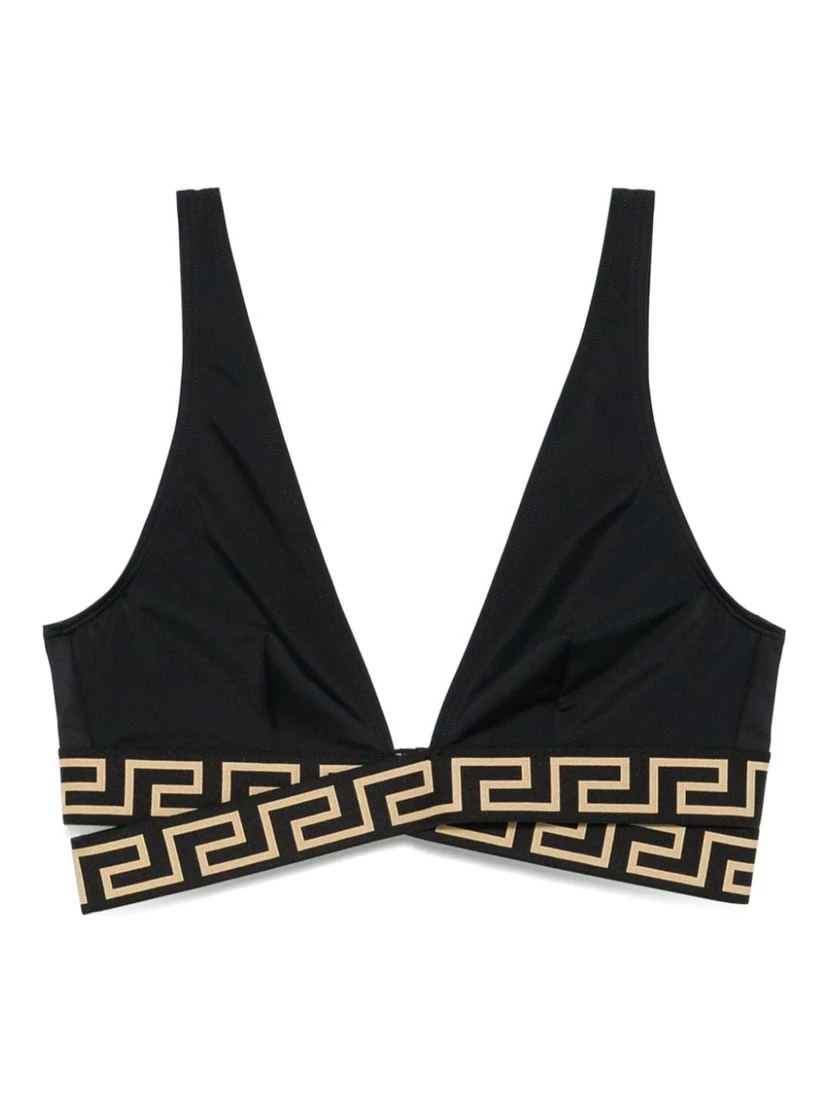 Bikini Top With Greca Bands In Black
