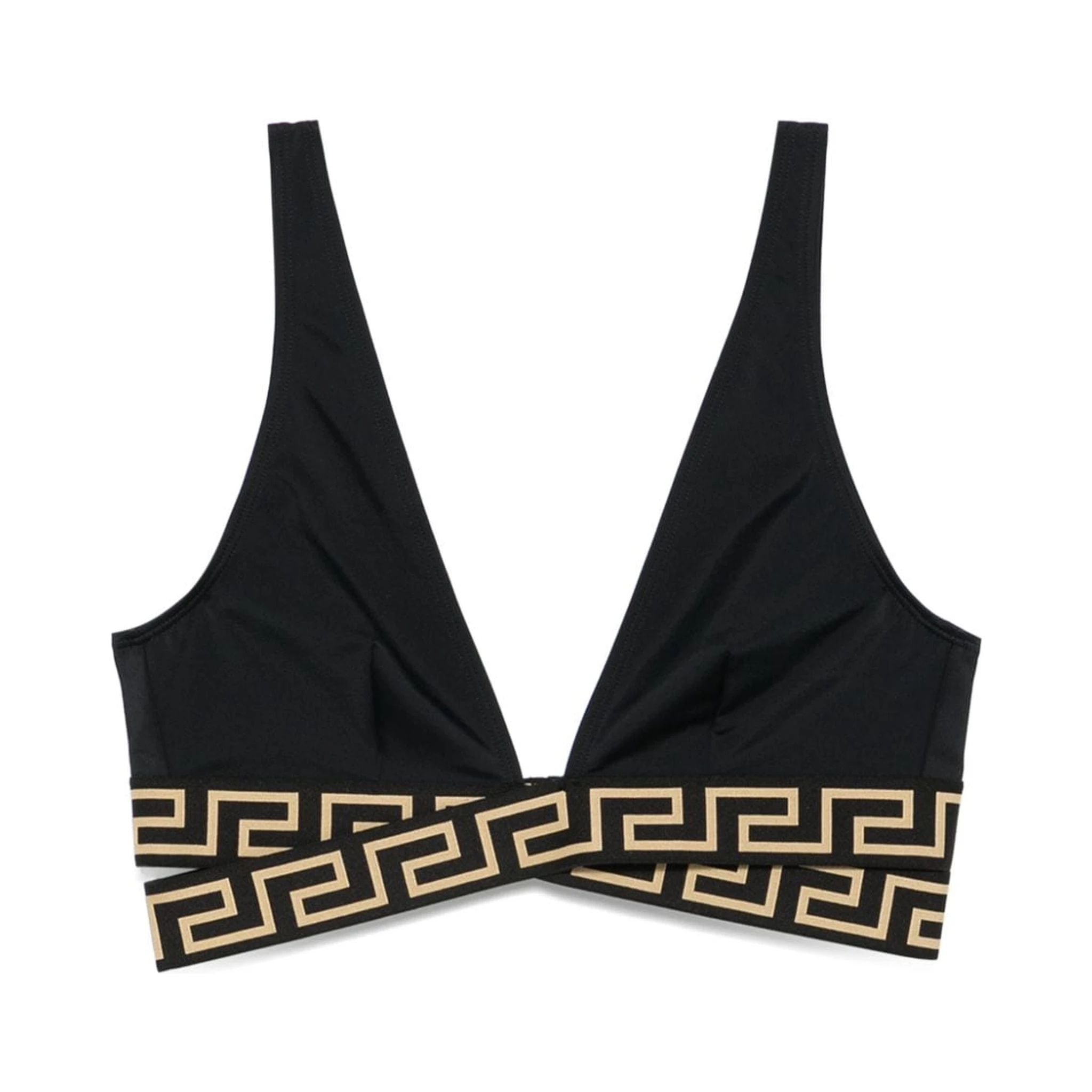 Bikini Top With Greca Bands In Black