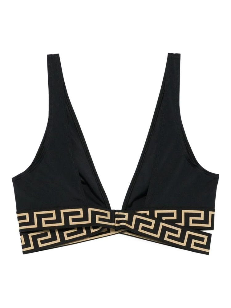 Bikini Top With Greca Bands In Black alternative