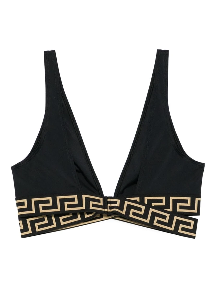 Bikini Top With Greca Bands In Black