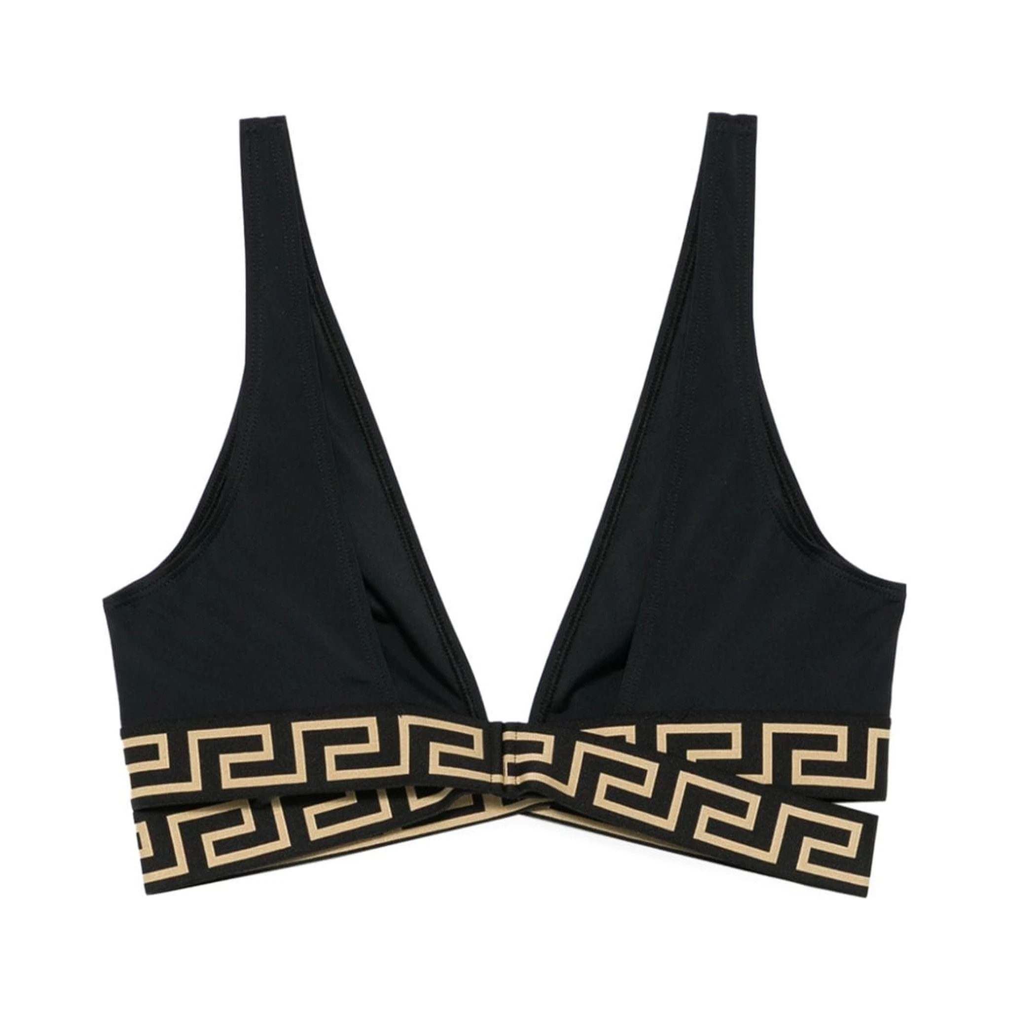 Bikini Top With Greca Bands In Black