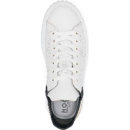 H-stripes Leather Sneakers In White