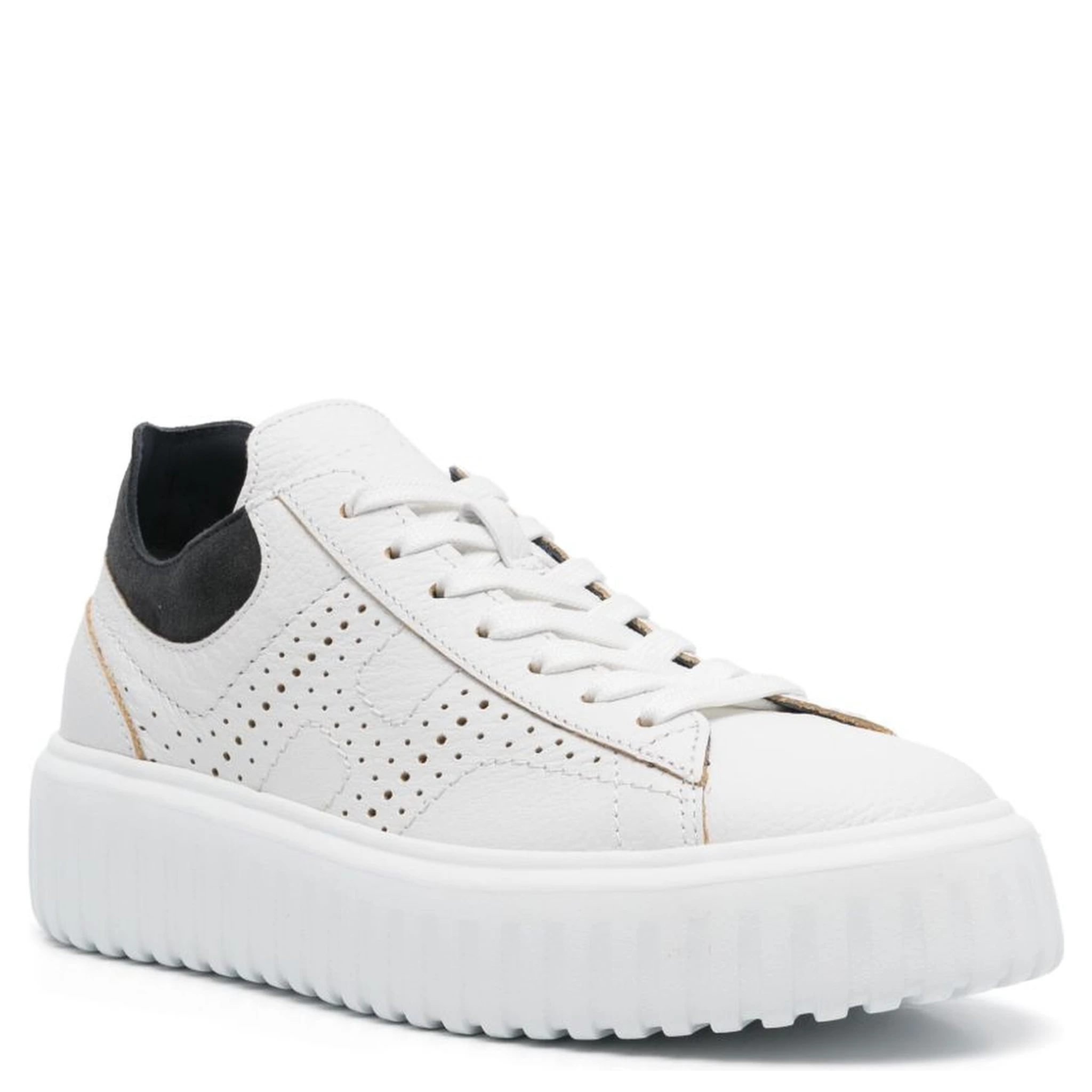 H-stripes Leather Sneakers In White