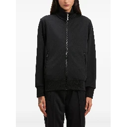 Curved Logo Track Jacket In Black