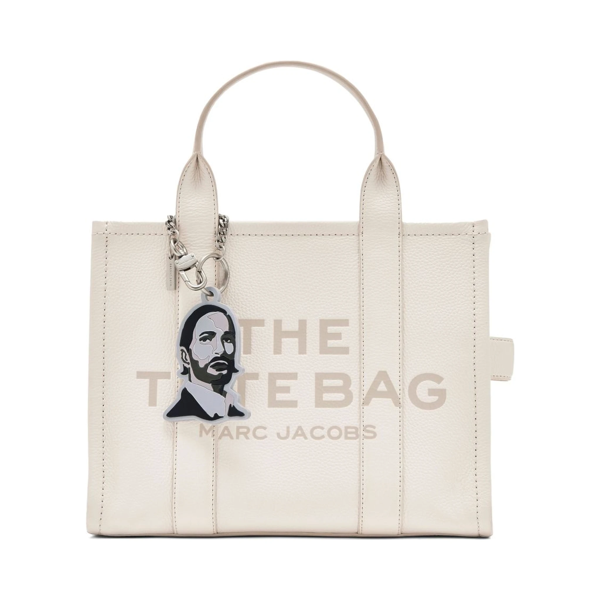 Marc Jacobs Face Charm Keyholder Chain Detail In Black