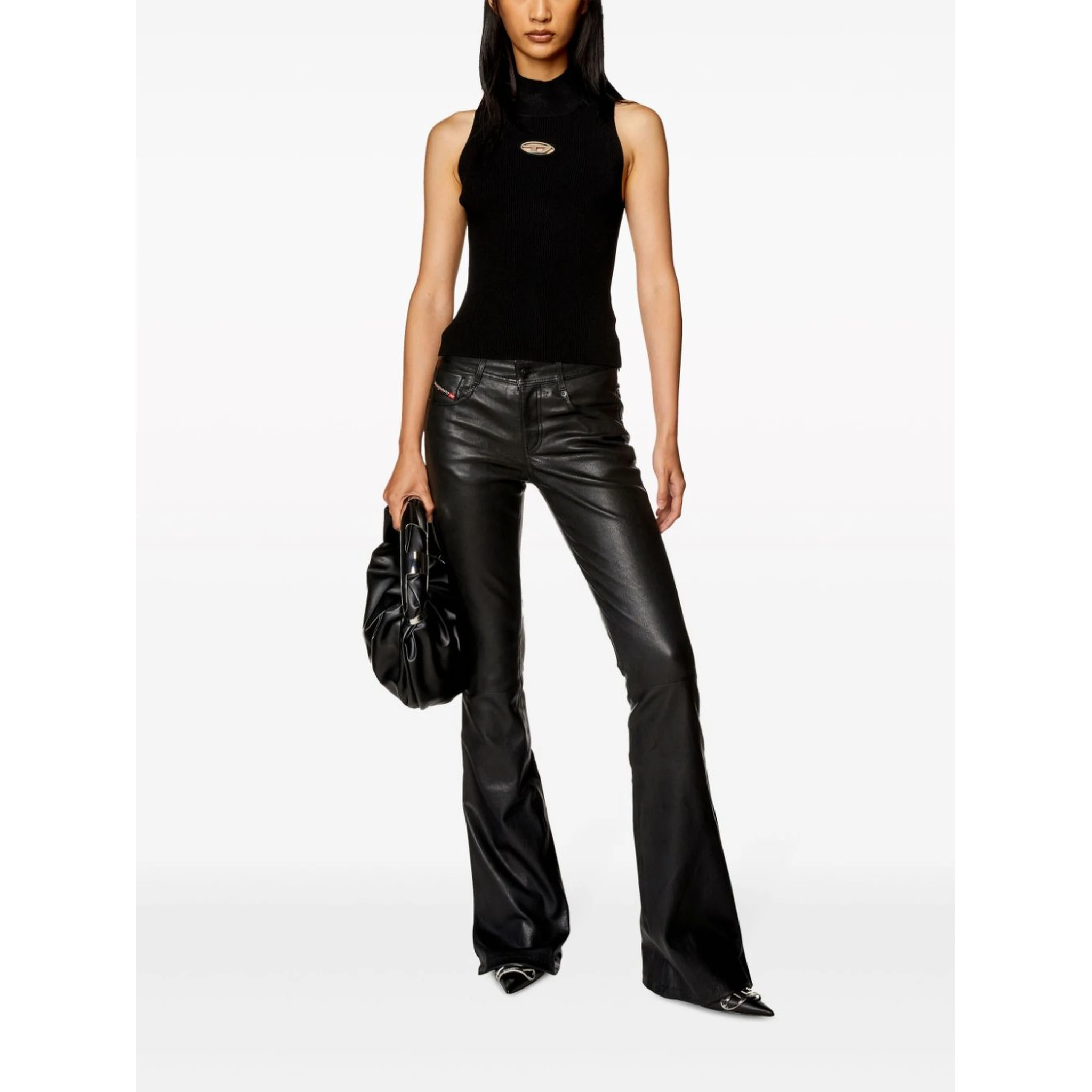 M-Onervax mock-neck top