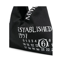 Small Japanese Triangle Top Handle Bag In Black