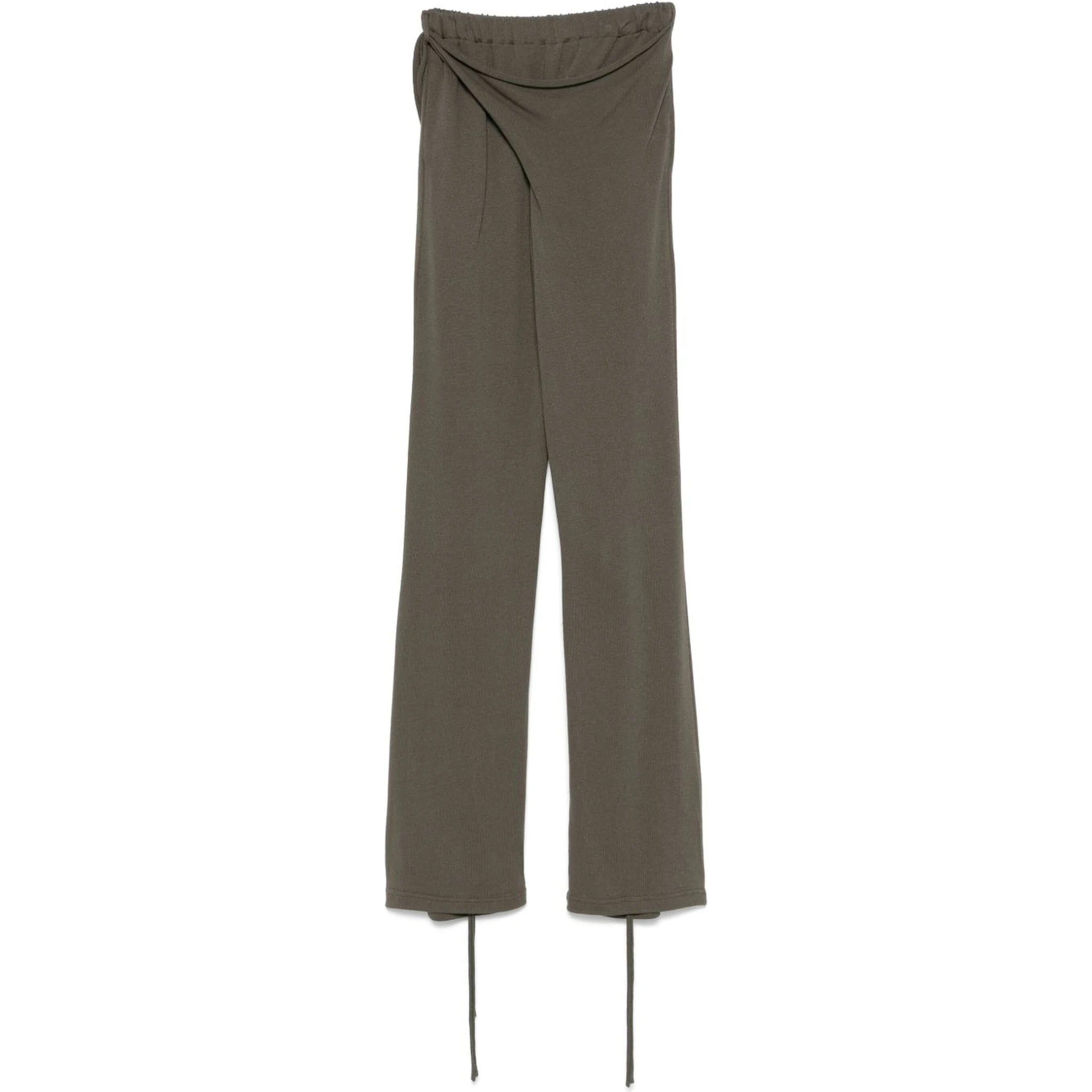 Deconstructed-design Trousers In Brown