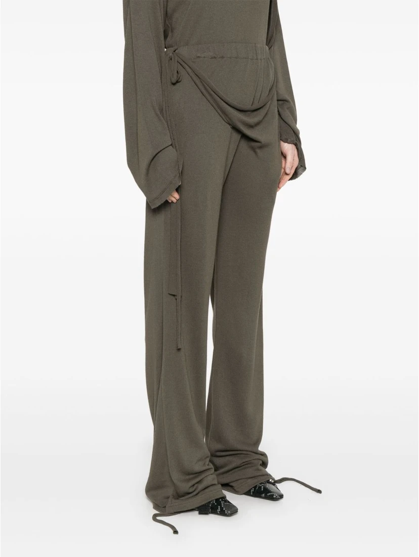 Deconstructed-design Trousers In Brown