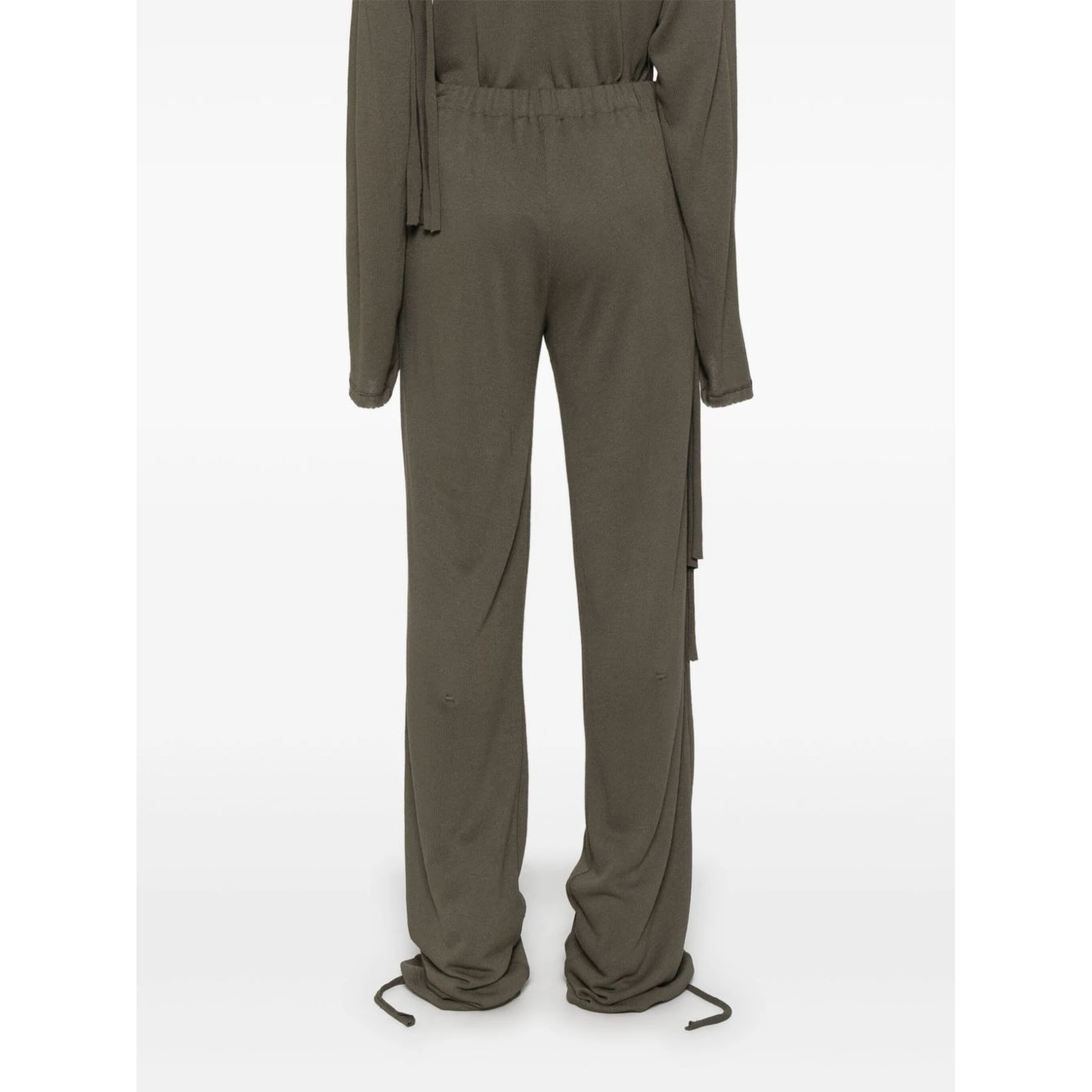 Deconstructed-design Trousers In Brown