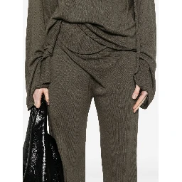 Deconstructed-design Trousers In Brown