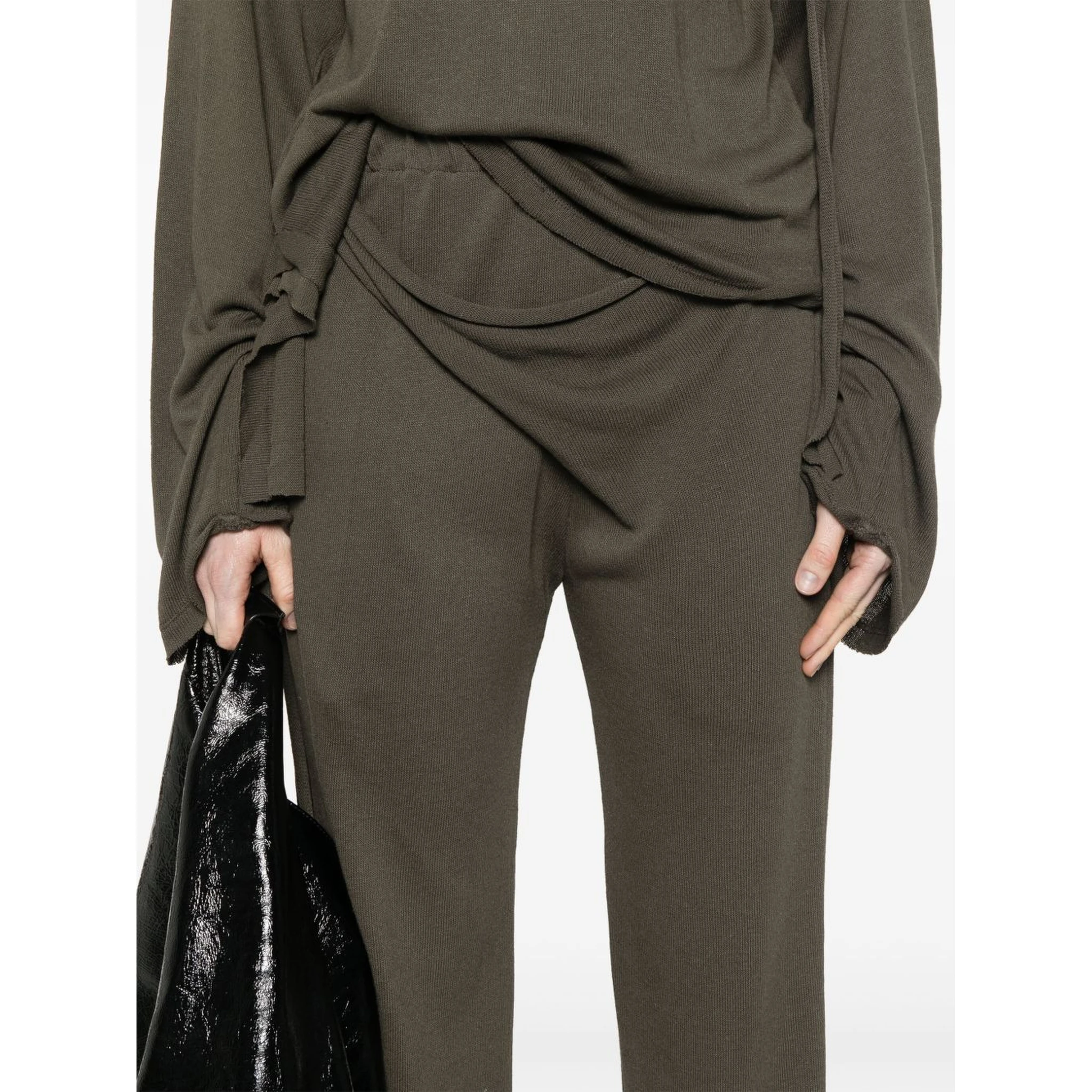 Deconstructed-design Trousers In Brown