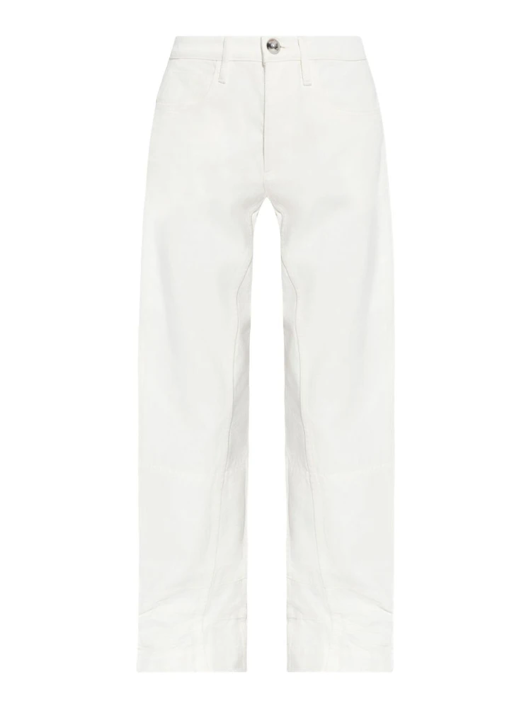 Mid-rise Tapered Jeans In White