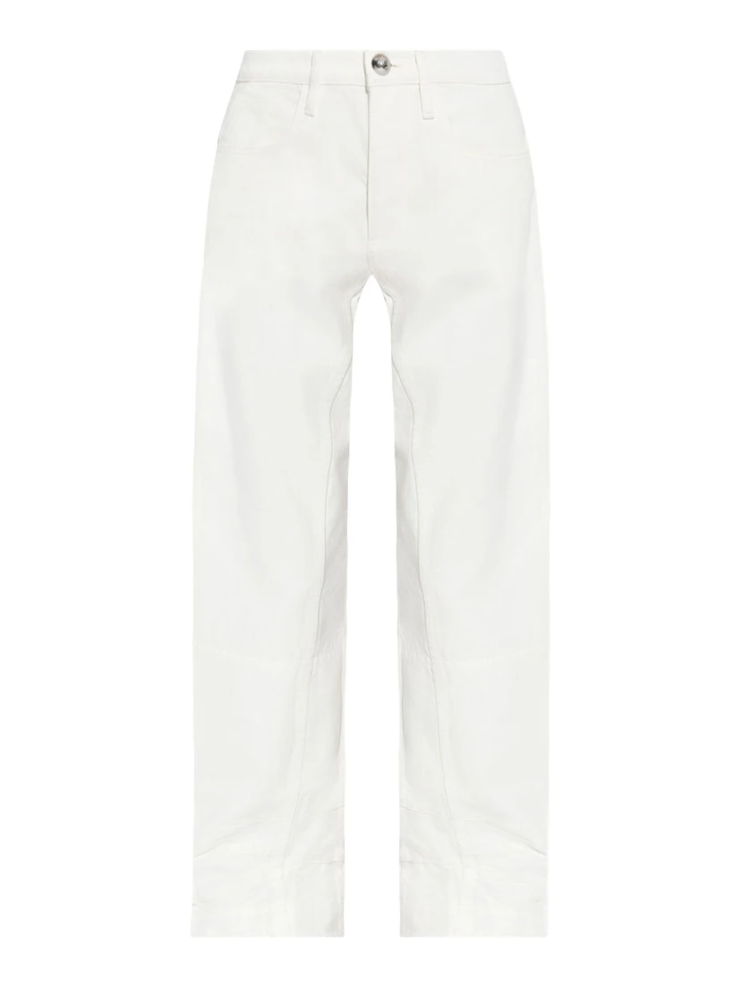 Mid-rise Tapered Jeans In White