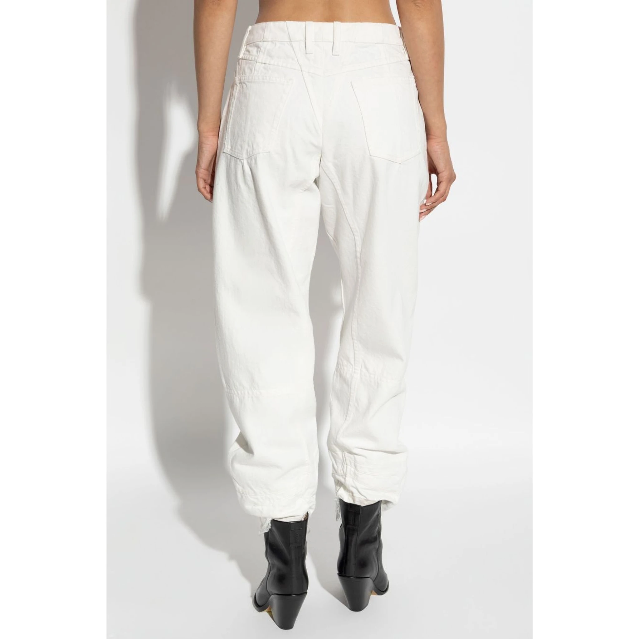 Mid-rise Tapered Jeans In White