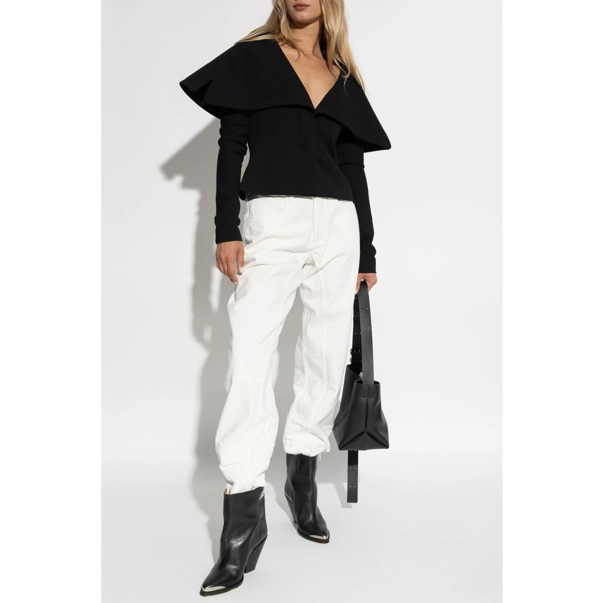 Mid-rise Tapered Jeans In White