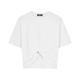 logo-embroidered T-shirt
