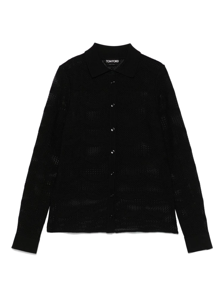 Silk And Cotton Shirt With Sheer Design In Multicolor