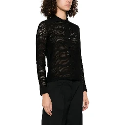 Silk And Cotton Shirt With Sheer Design In Multicolor