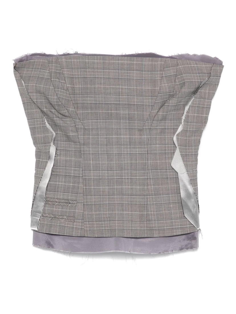 Wool Blend Corset In Grey