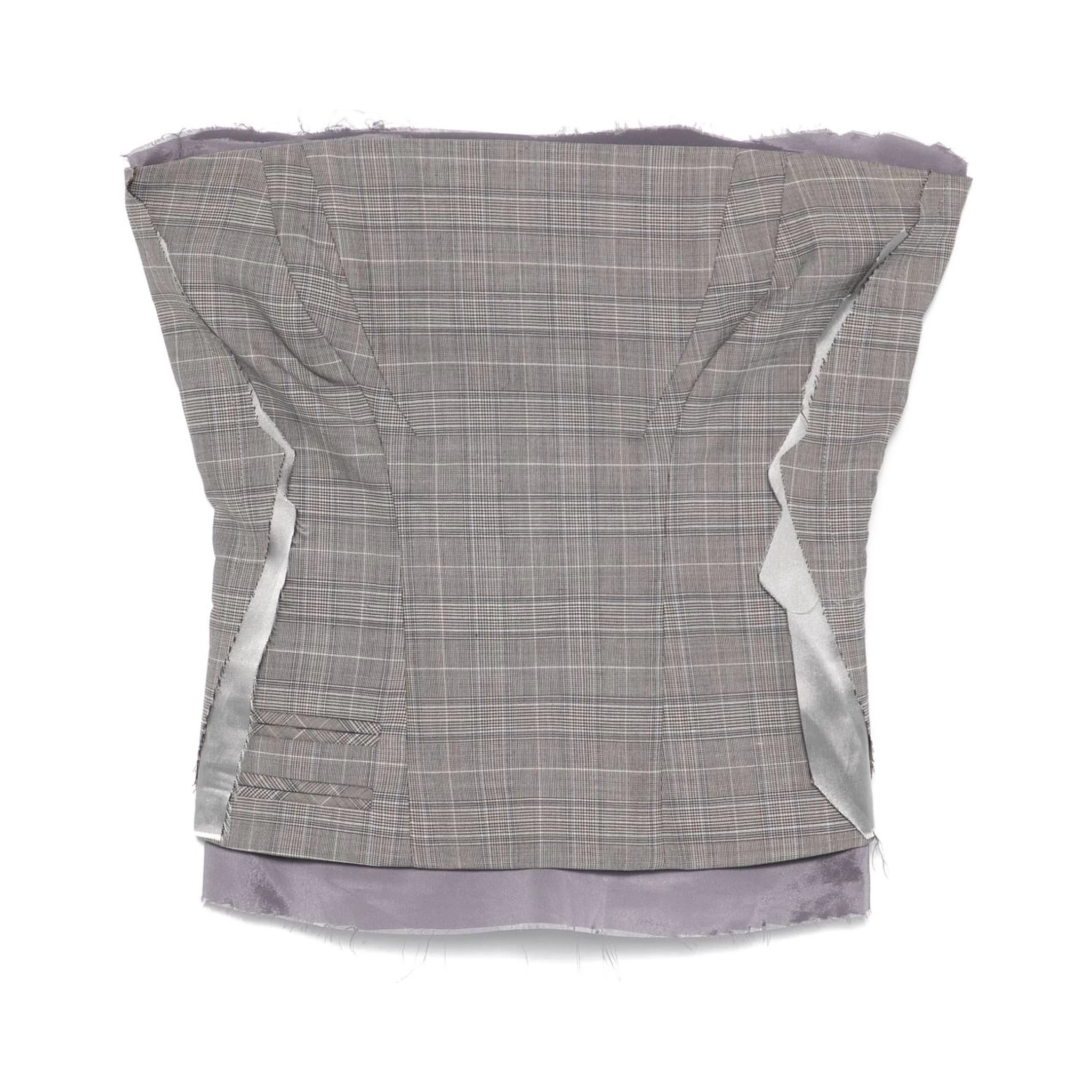 Wool Blend Corset In Grey