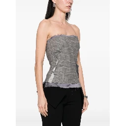 Wool Blend Corset In Grey