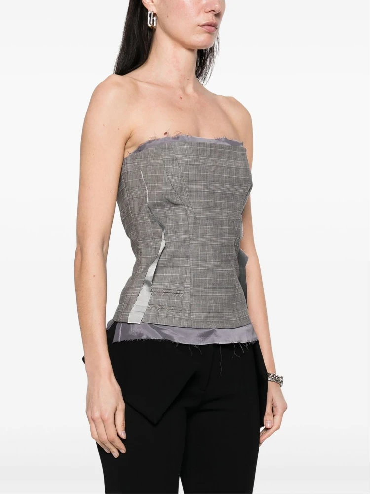 Wool Blend Corset In Grey alternative