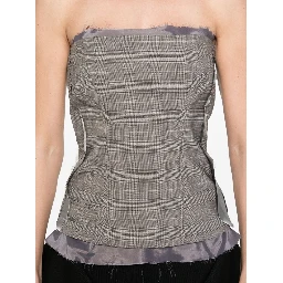 Wool Blend Corset In Grey