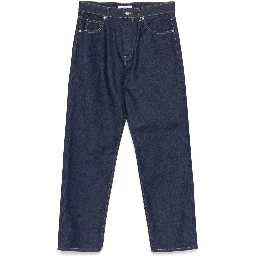 Mid-rise straight-leg trousers
