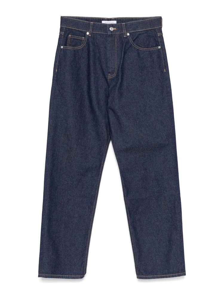 Mid-rise straight-leg trousers