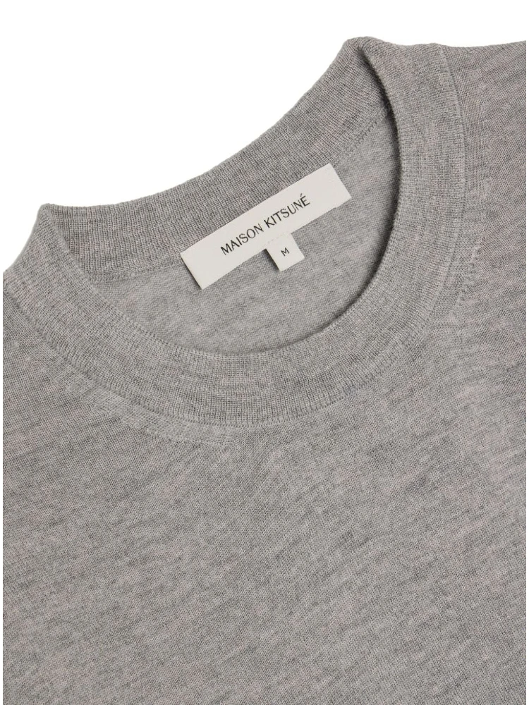 Baby Fox-patch wool sweatshirt alternative