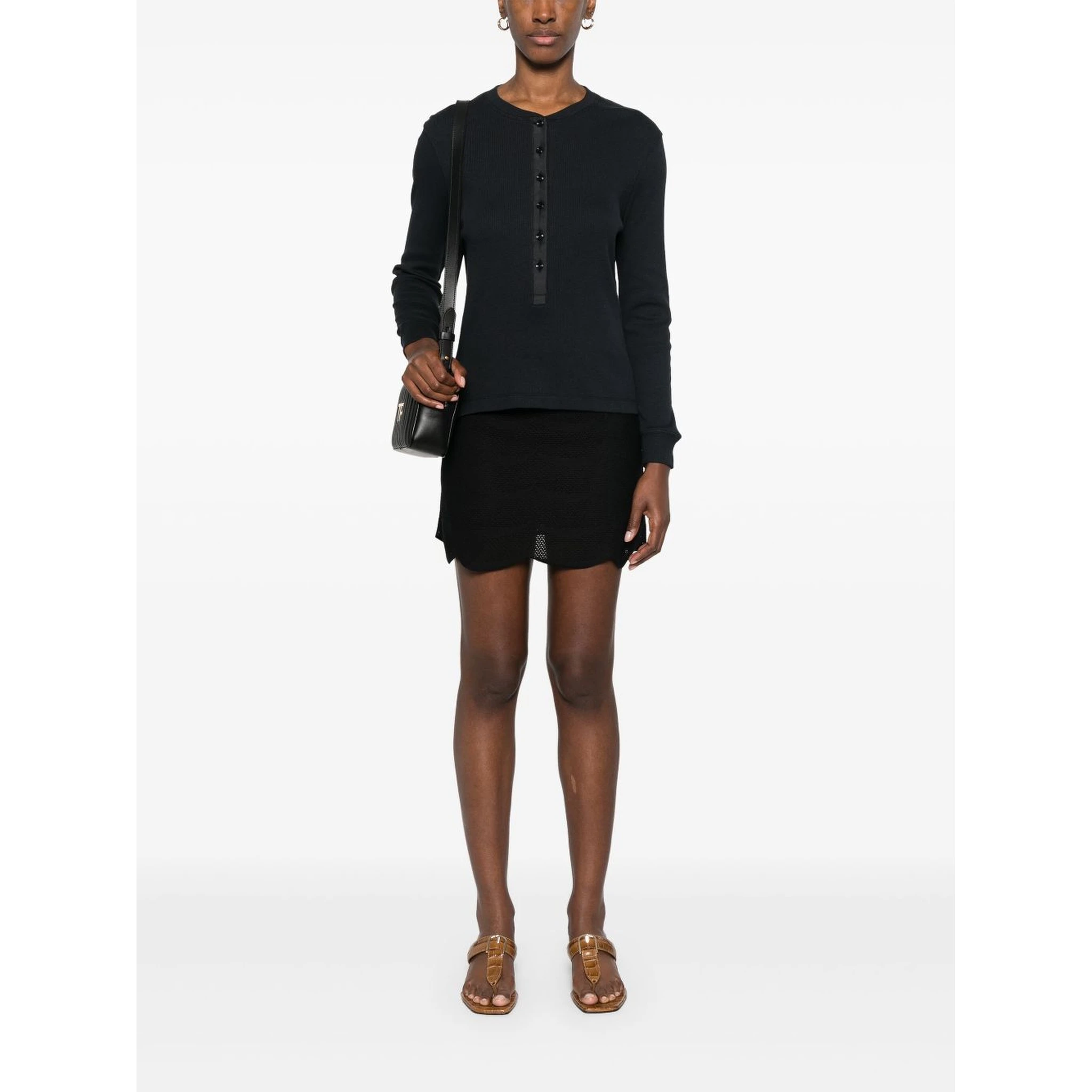 Silk And Cotton Mini Skirt