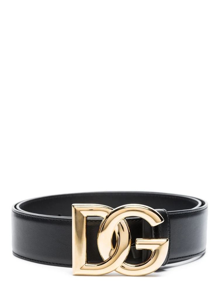 DG logo leather belt