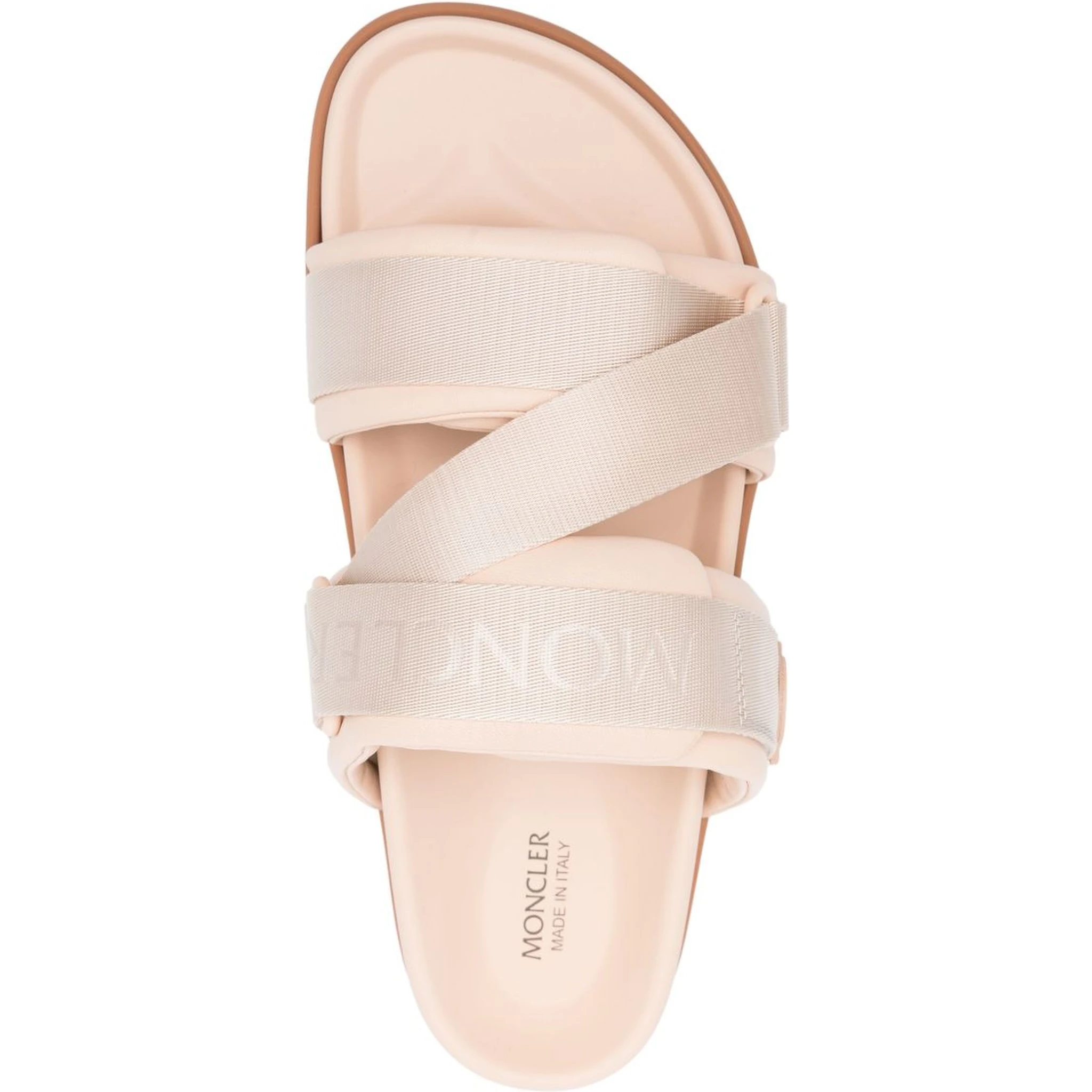 Women Mon Summer Leather Sandals With Nylon Details In Pink