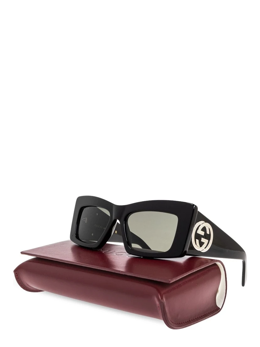 Square-frame Sunglasses In Black