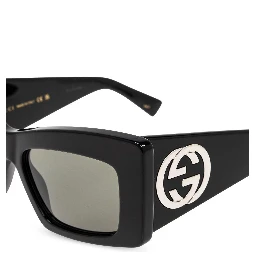 Square-frame Sunglasses In Black
