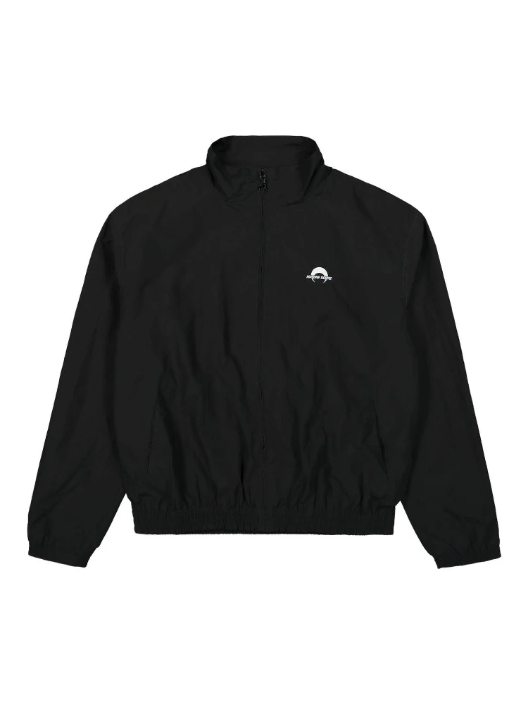 Black Recycled Nylon Track Jacket In Bk99 Black