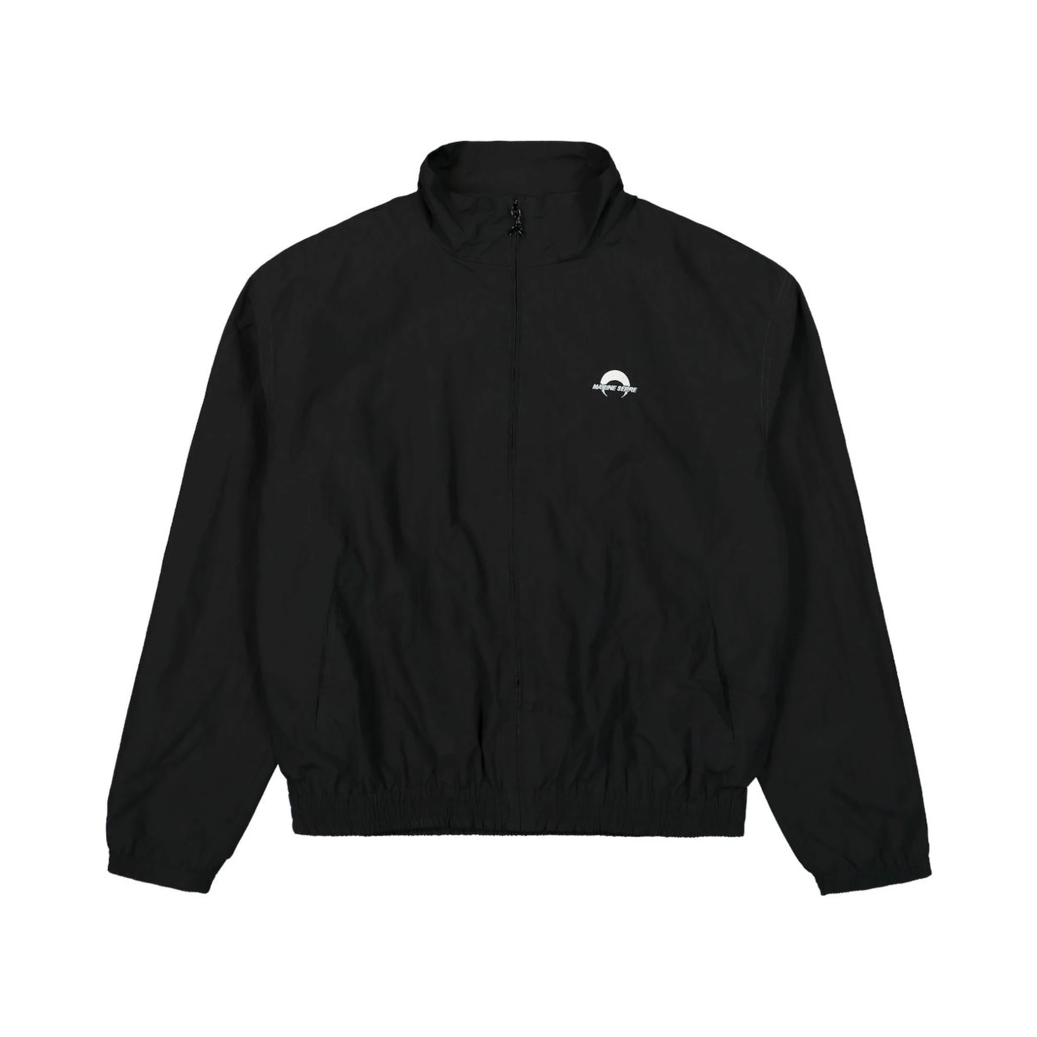Black Recycled Nylon Track Jacket In Bk99 Black