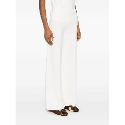 Parosh Knitted Flared Trousers In White