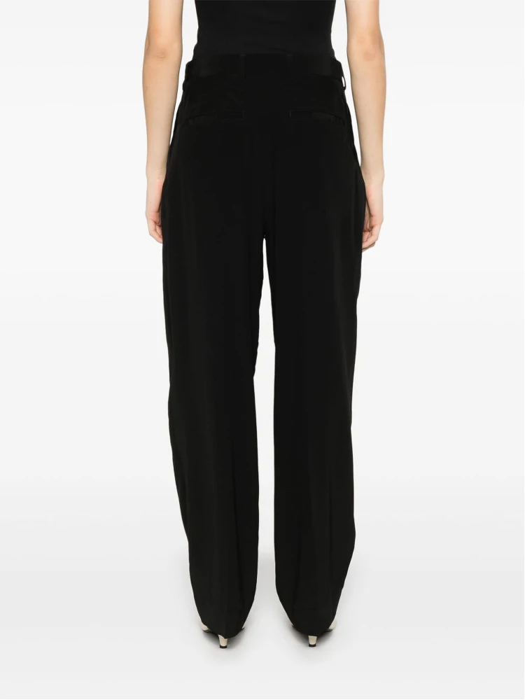 pleated straight-leg trousers alternative